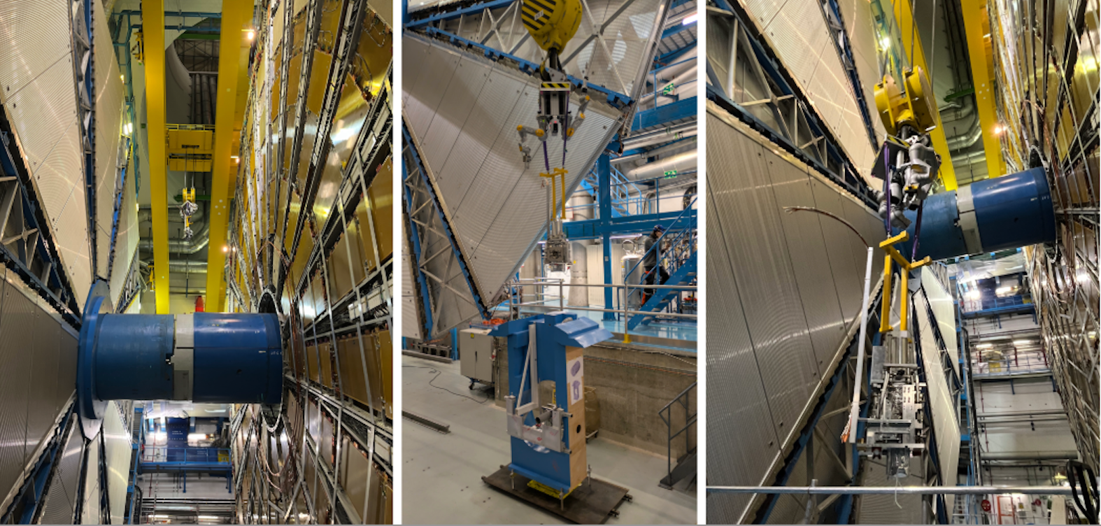 Robotic test installation in the ATLAS cavern of HiLumi LHC vacuum module