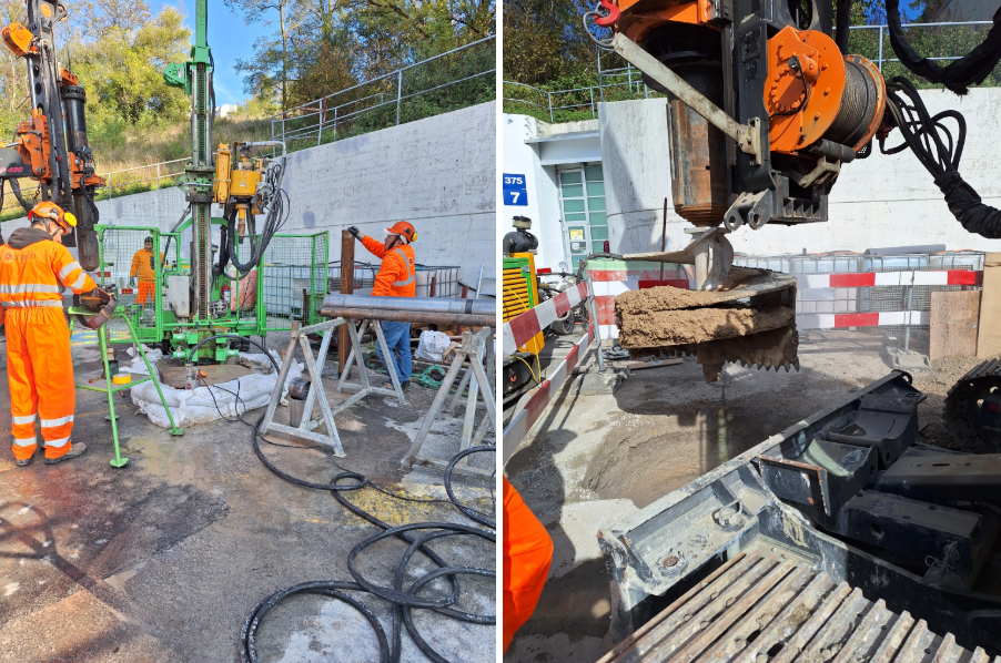 A year of works in the HiLumi LHC underground and surface buildings