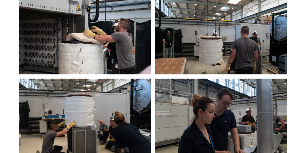 5-minute race with 450 °C titanium: shrink fitting trial of CFC plates for HiLumi LHC beam dumps